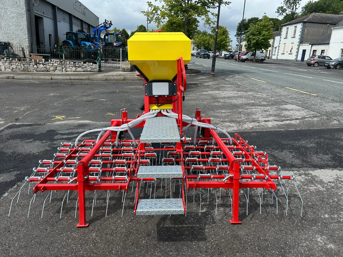 New Jarmet 3Metre Grass Harrow with Air Seeder - Image 4