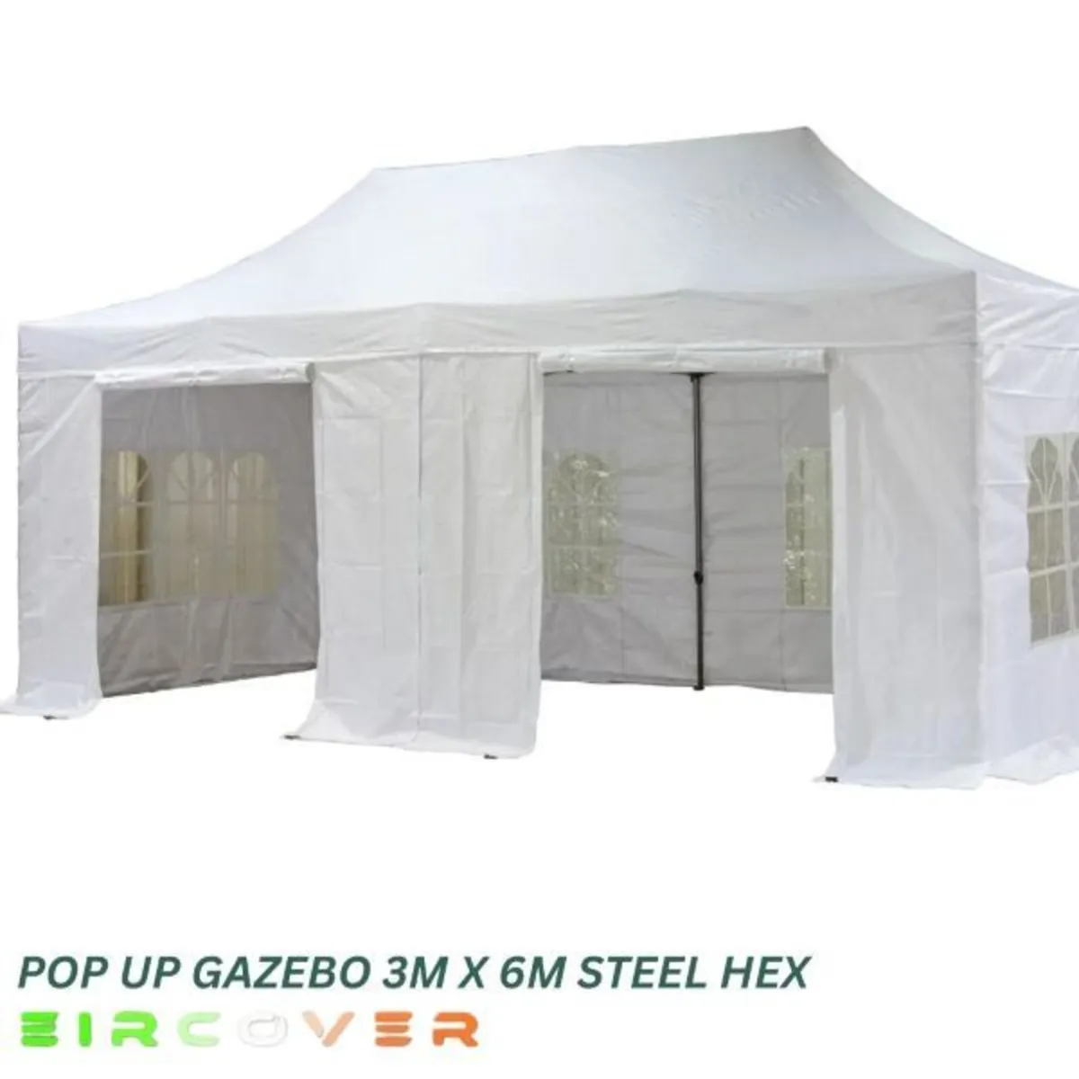 Gazebo Marquee Steel Hexagonal Frame 40mm 3m x 6m - Image 1