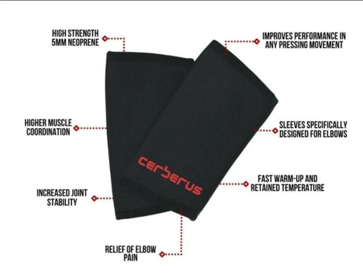 CERBERUS 5mm Power Elbow Sleeves – Size XL - Image 1