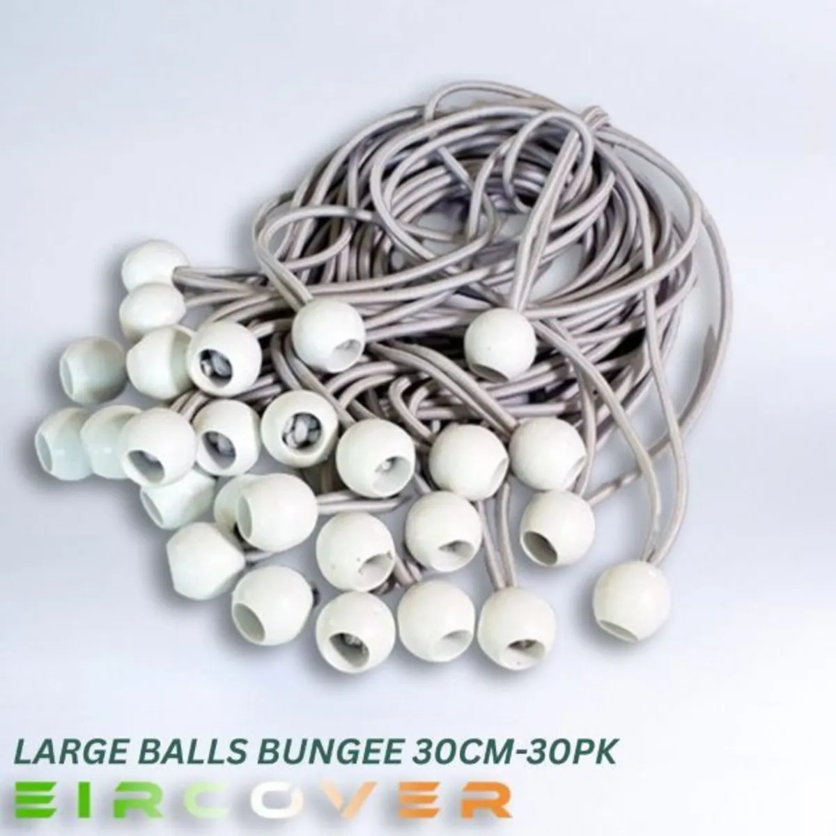 Large white bungee ball Ties 30cm ( 30 pk ) - Image 2