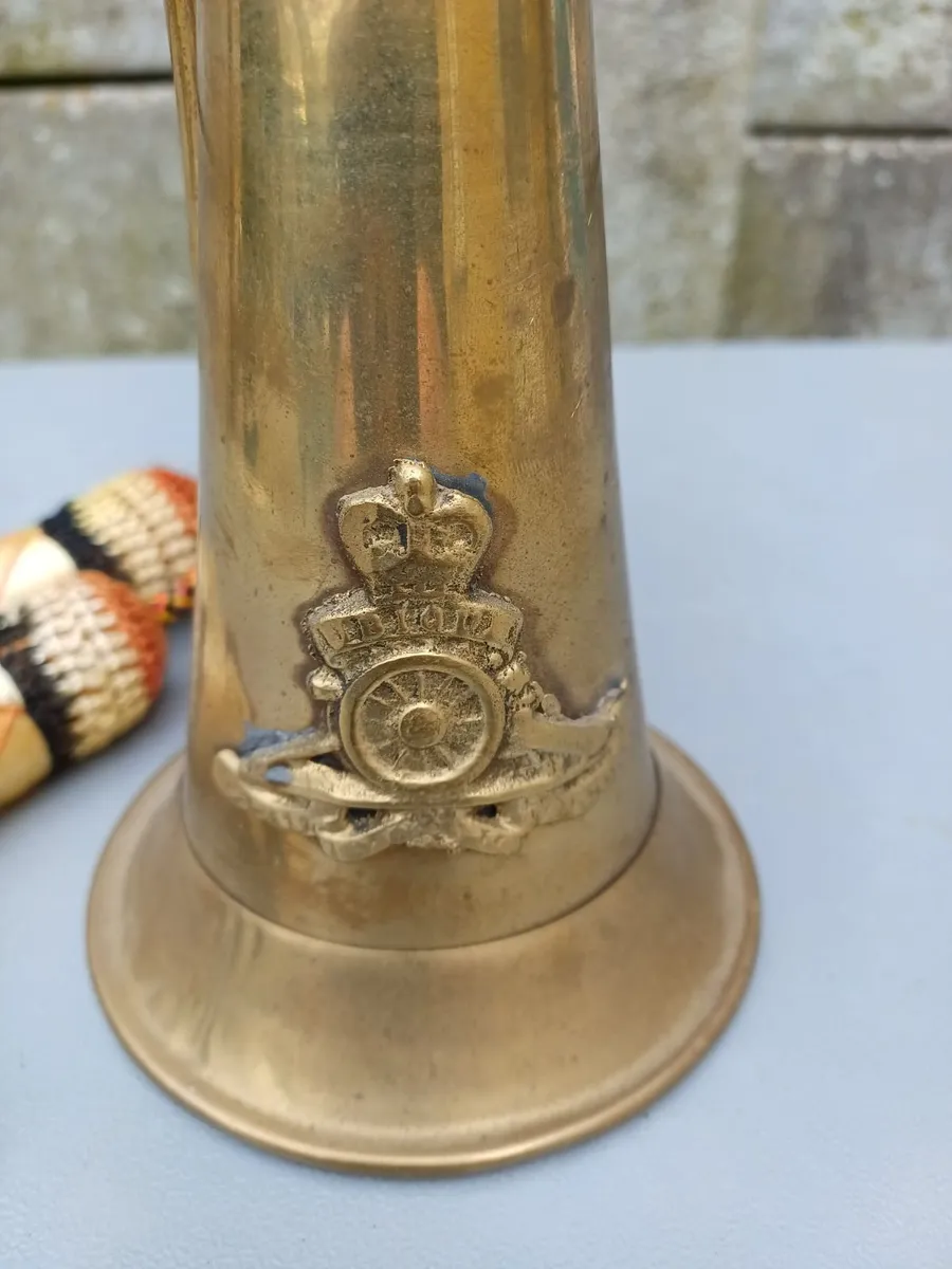 Vintage Brass Military Bugle - Image 1