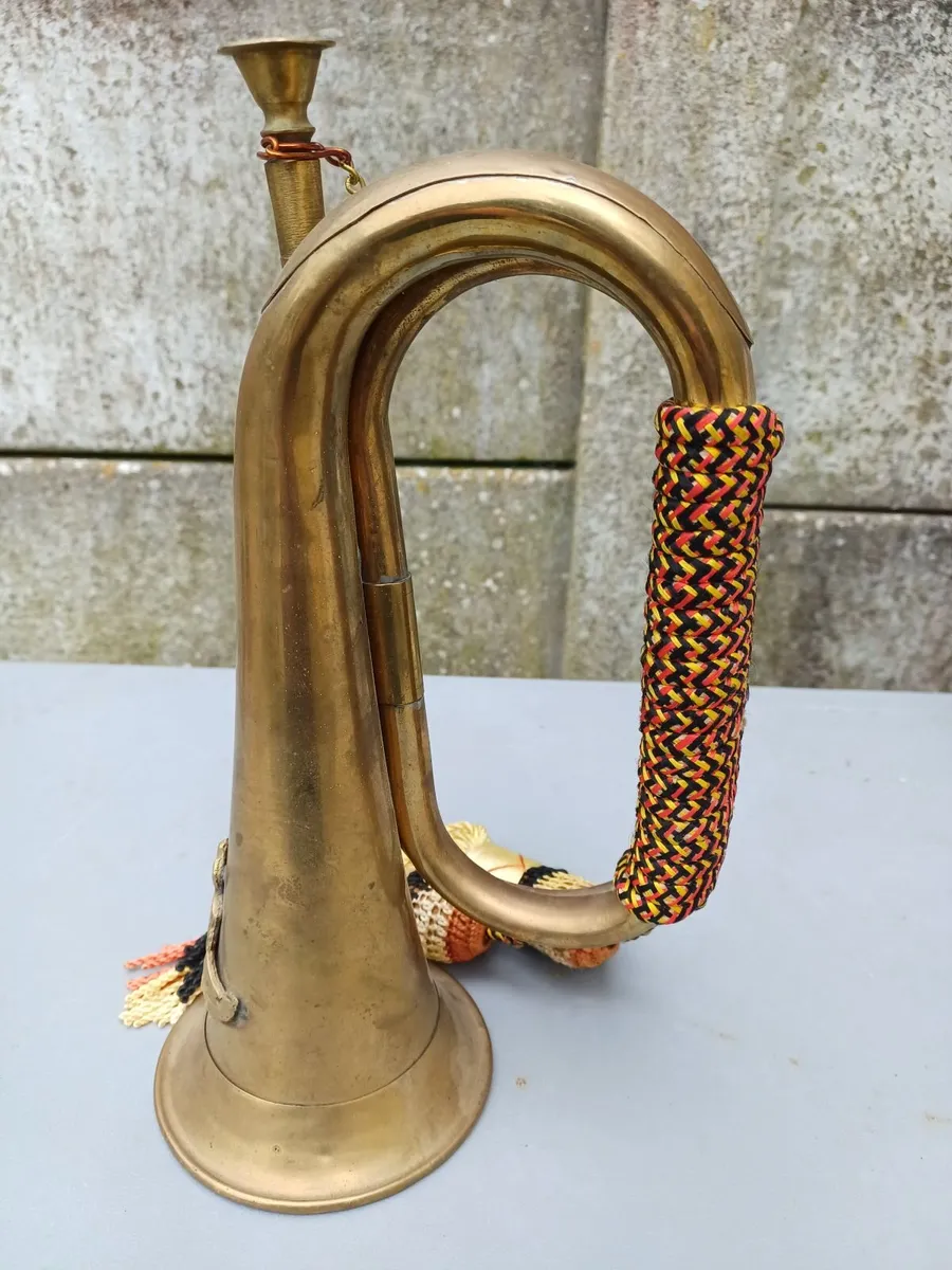 Vintage Brass Military Bugle - Image 2