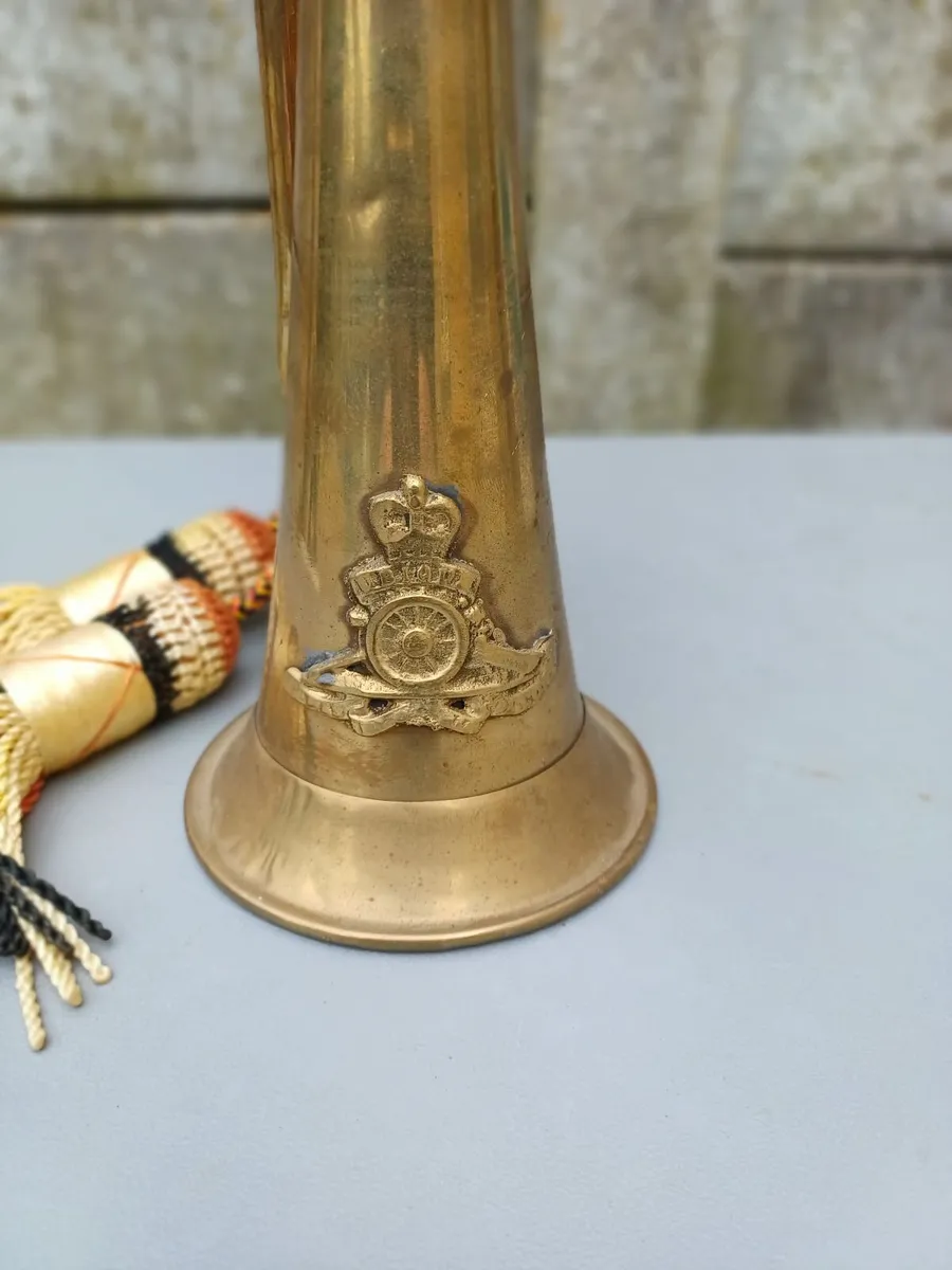 Vintage Brass Military Bugle - Image 4