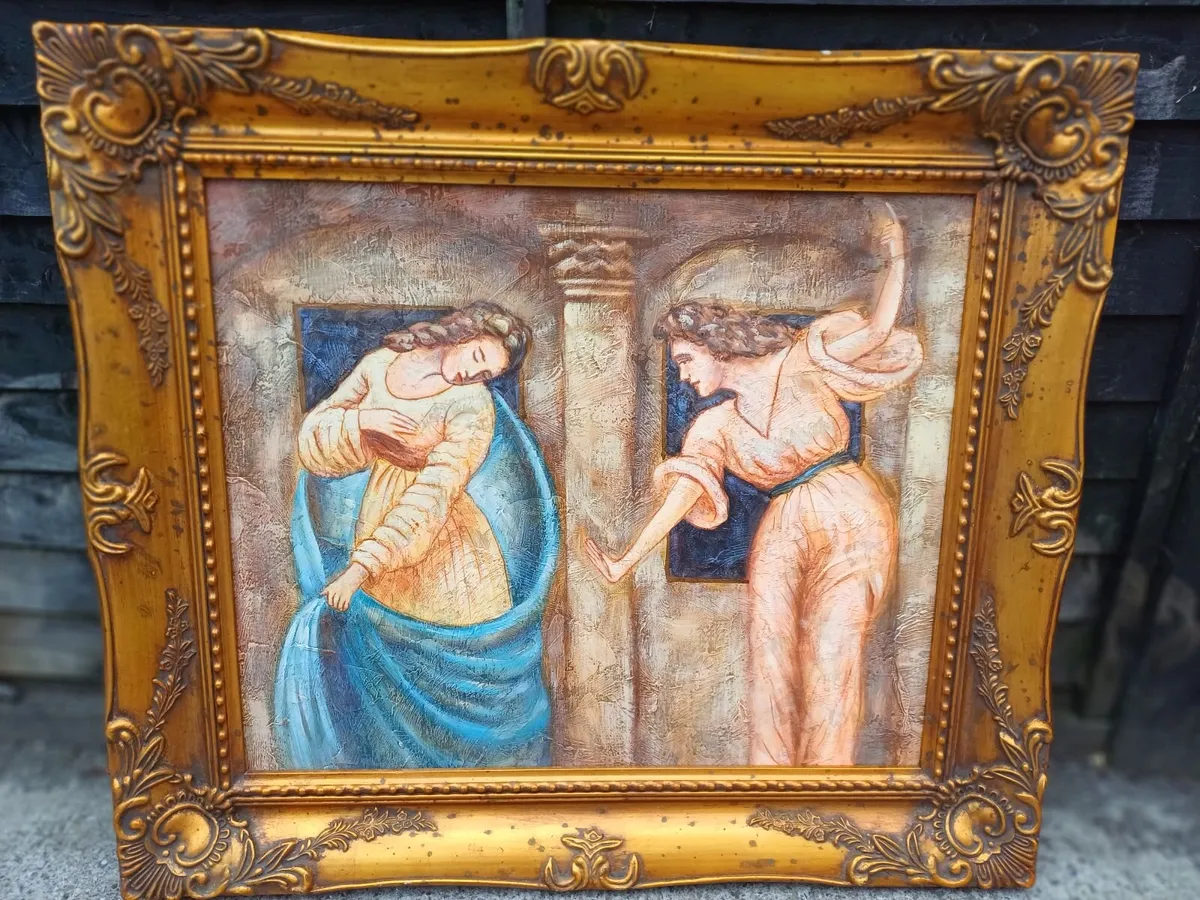 Large Vintage Art Picture - Image 1