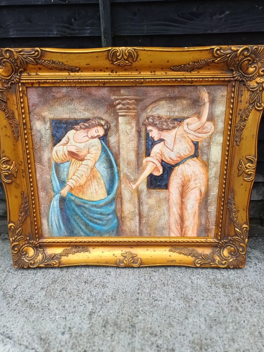 Large Vintage Art Picture - Image 4