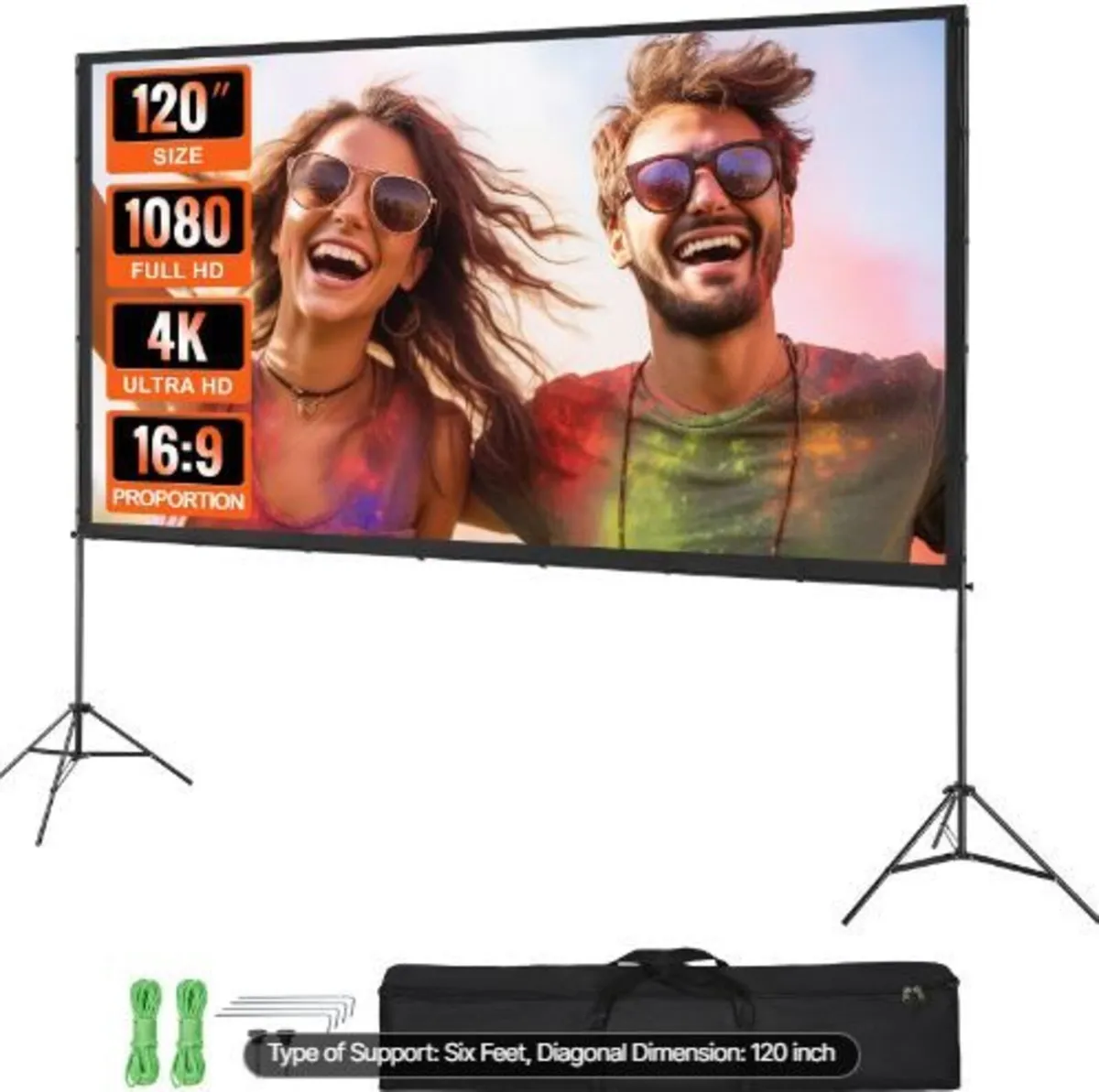 Projector Screen with Stand, 120 inch - Image 1