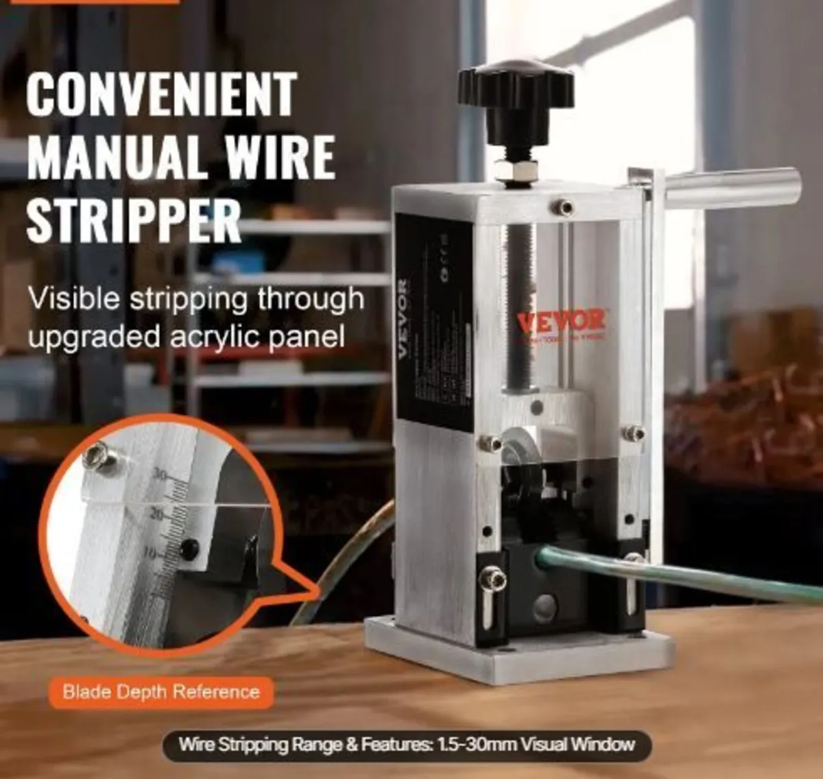 Manual Wire Stripping Machine, 1.5 mm-30 mm - Image 2