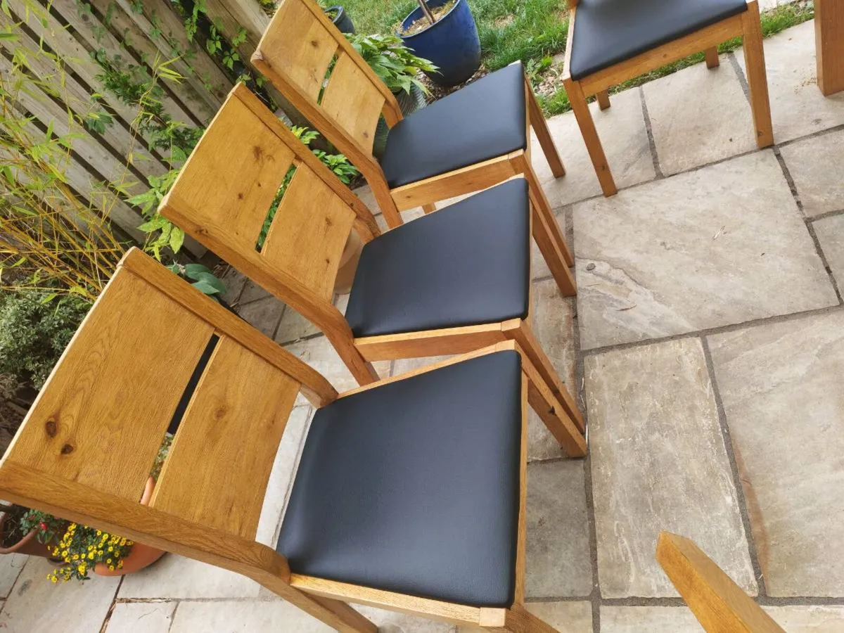 5 kitchen dining chairs + bench - Image 2