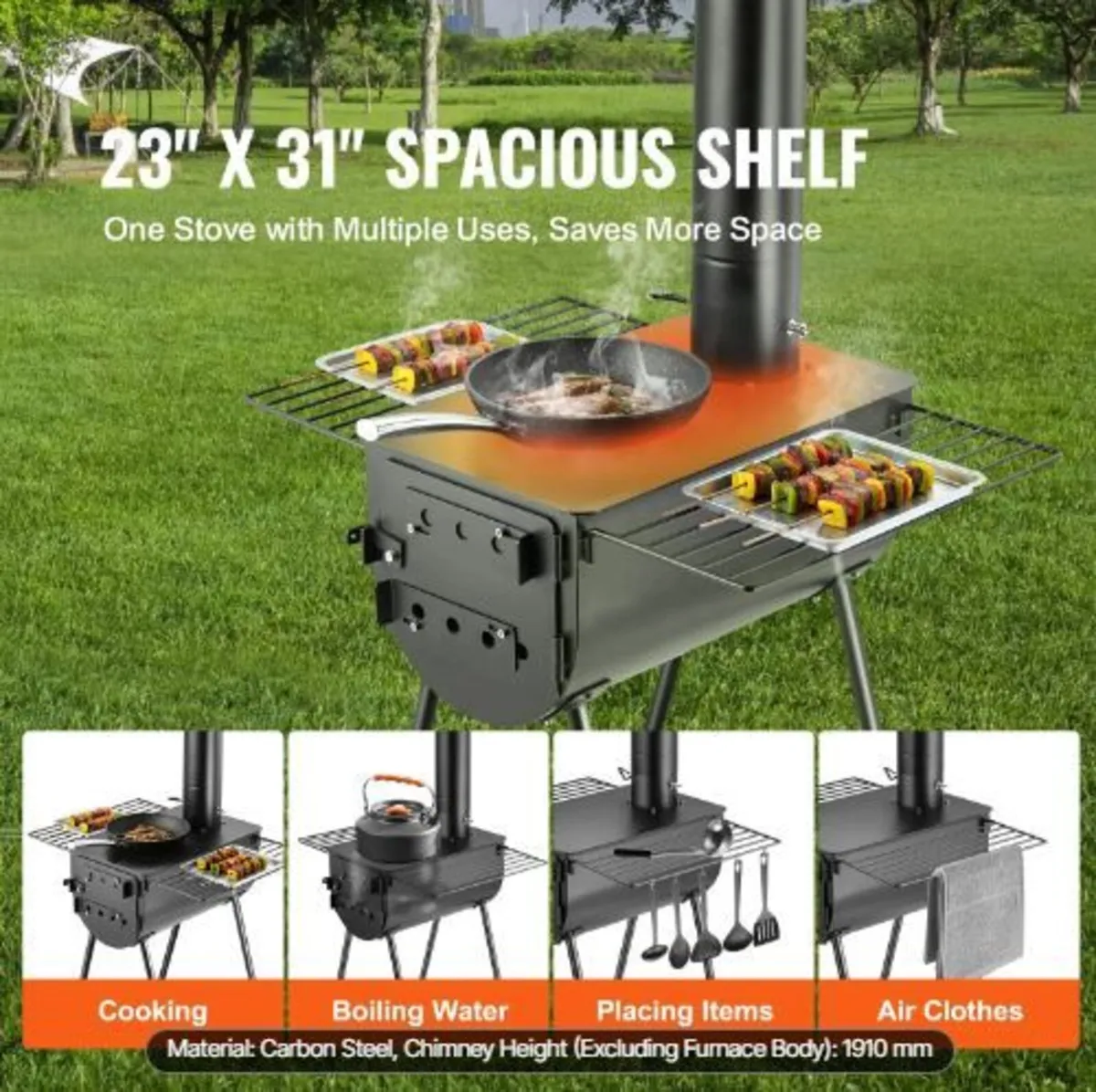 Wood Stove, 3 m, Alloy Steel Camping Tent - Image 4