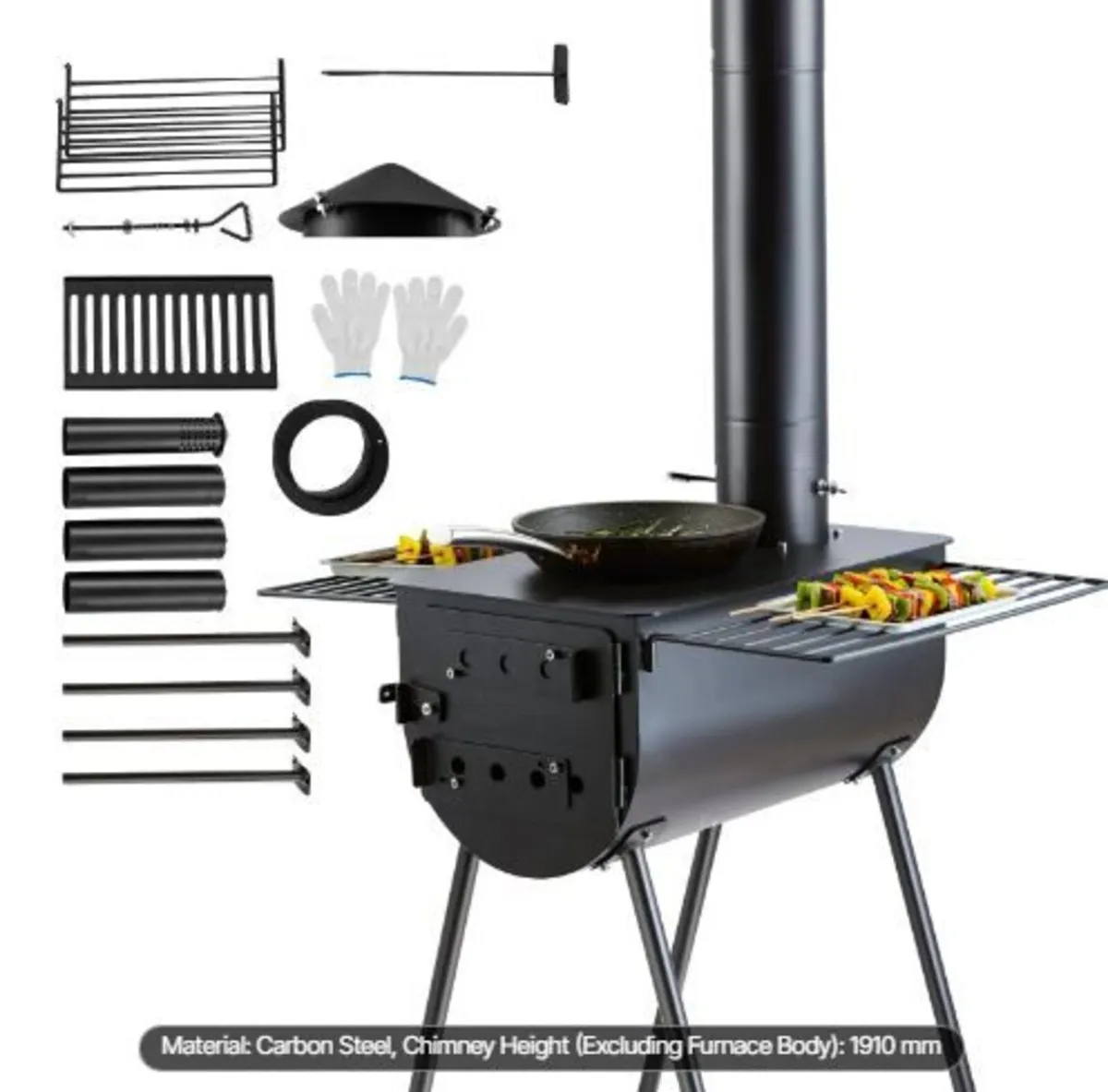 Wood Stove, 3 m, Alloy Steel Camping Tent - Image 1