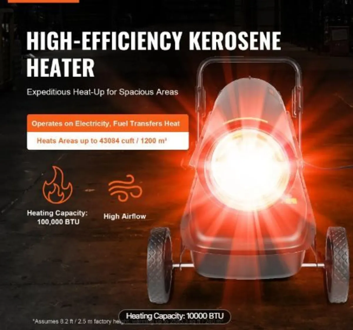Kerosene/Diesel Forced Air Heater, 70000Btu - Image 3