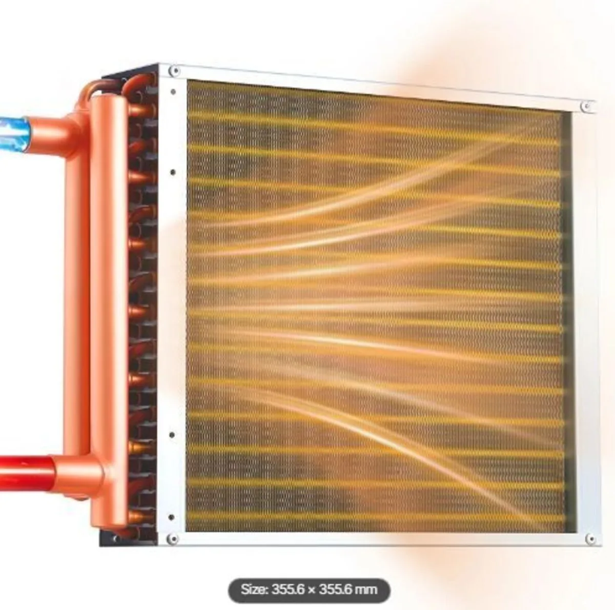 Water to Air Heat Exchanger, 356 x 356 mm - Image 2