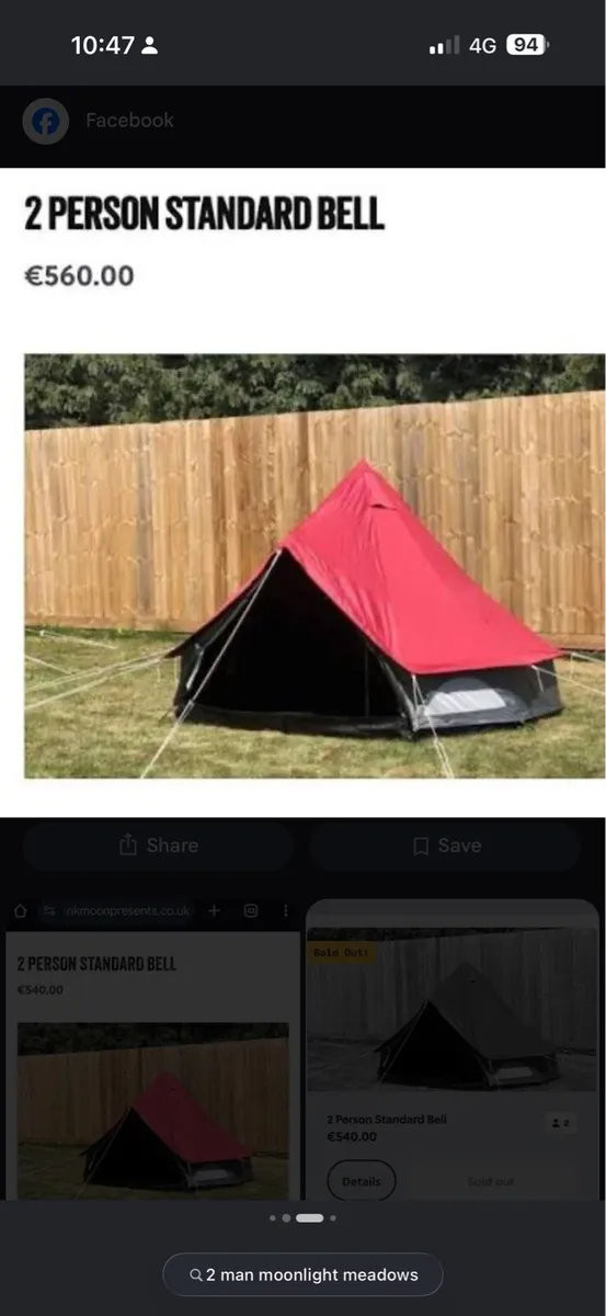 4 man pink moon EP glamping and 2 man tent also - Image 3
