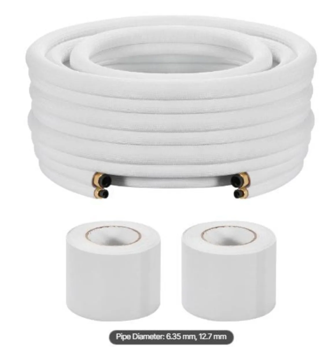 15.2m Mini Split Line Set, 6.4 & 12.7mm OD AC Copp - Image 1