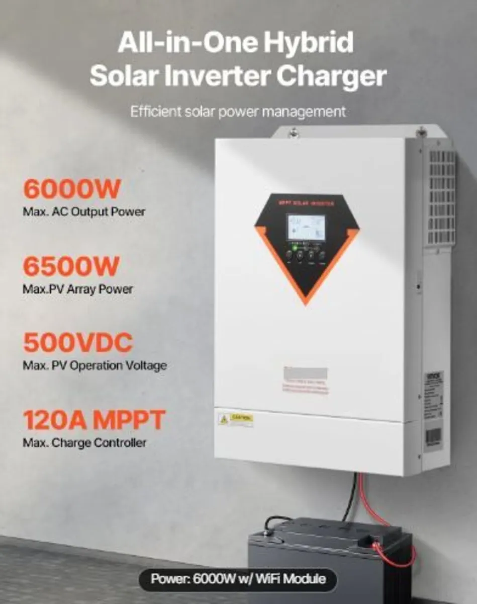 Hybrid Solar Inverter, 6000W, - Image 2