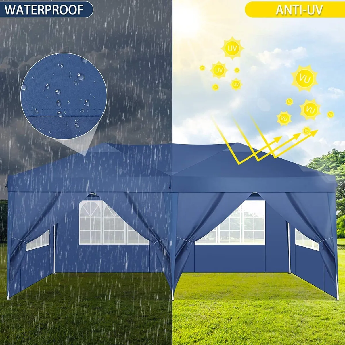 Gazebo 3x6m Foldable Waterproof Outdoor Tent - Image 3