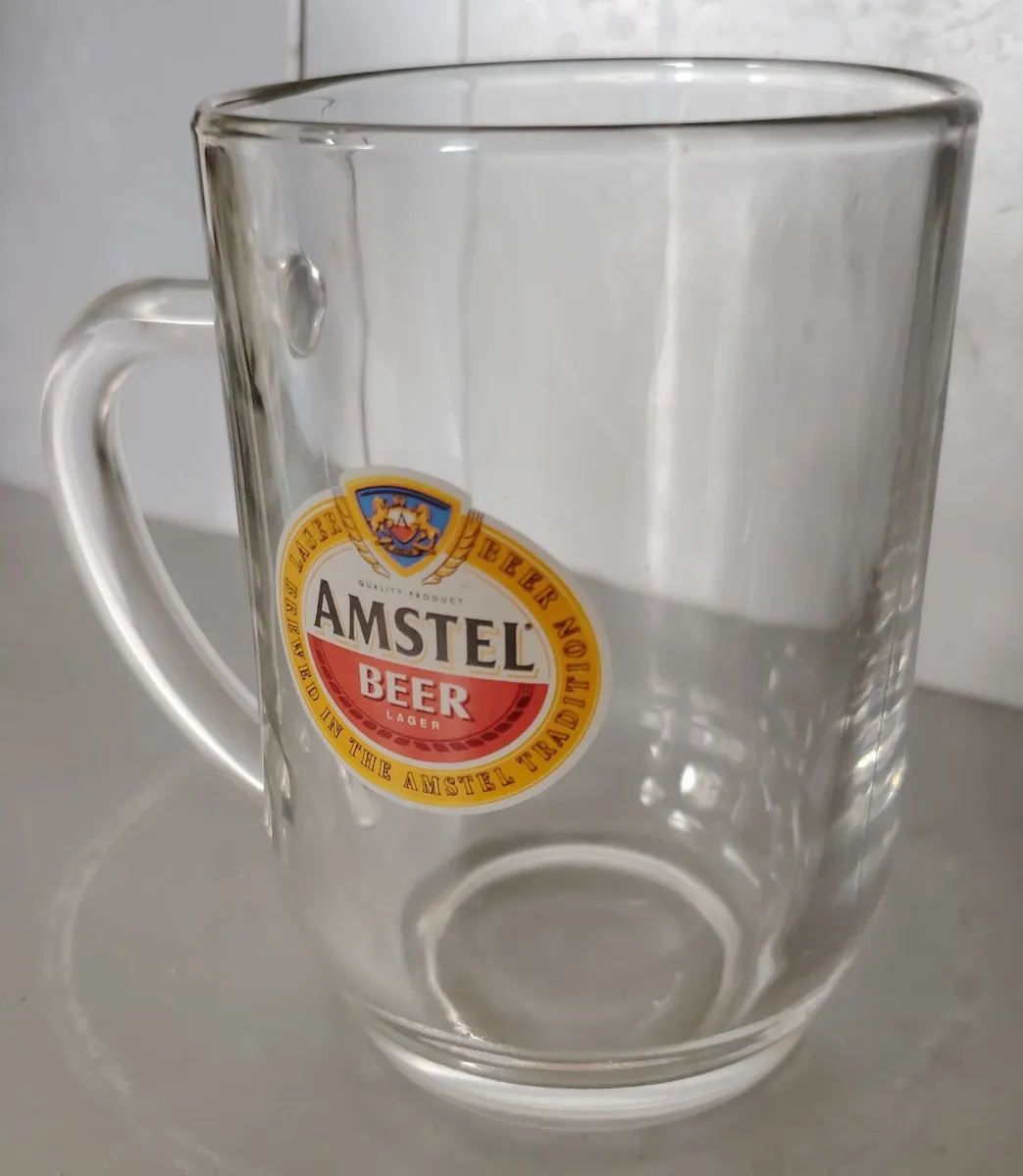 Vintage Amstel Bier Pint Tankard Glass 20oz - ARC - Image 4