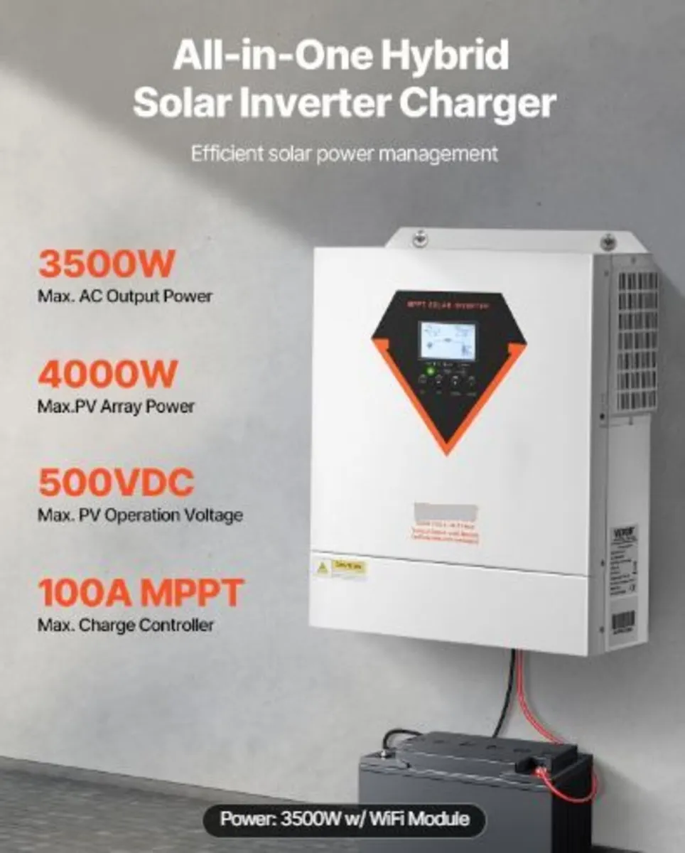 Hybrid Solar Inverter, 3500W - Image 2
