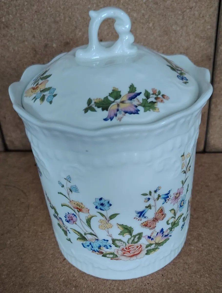 Vintage Aynsley "Cottage Garden" Biscuit Barrel - Image 4