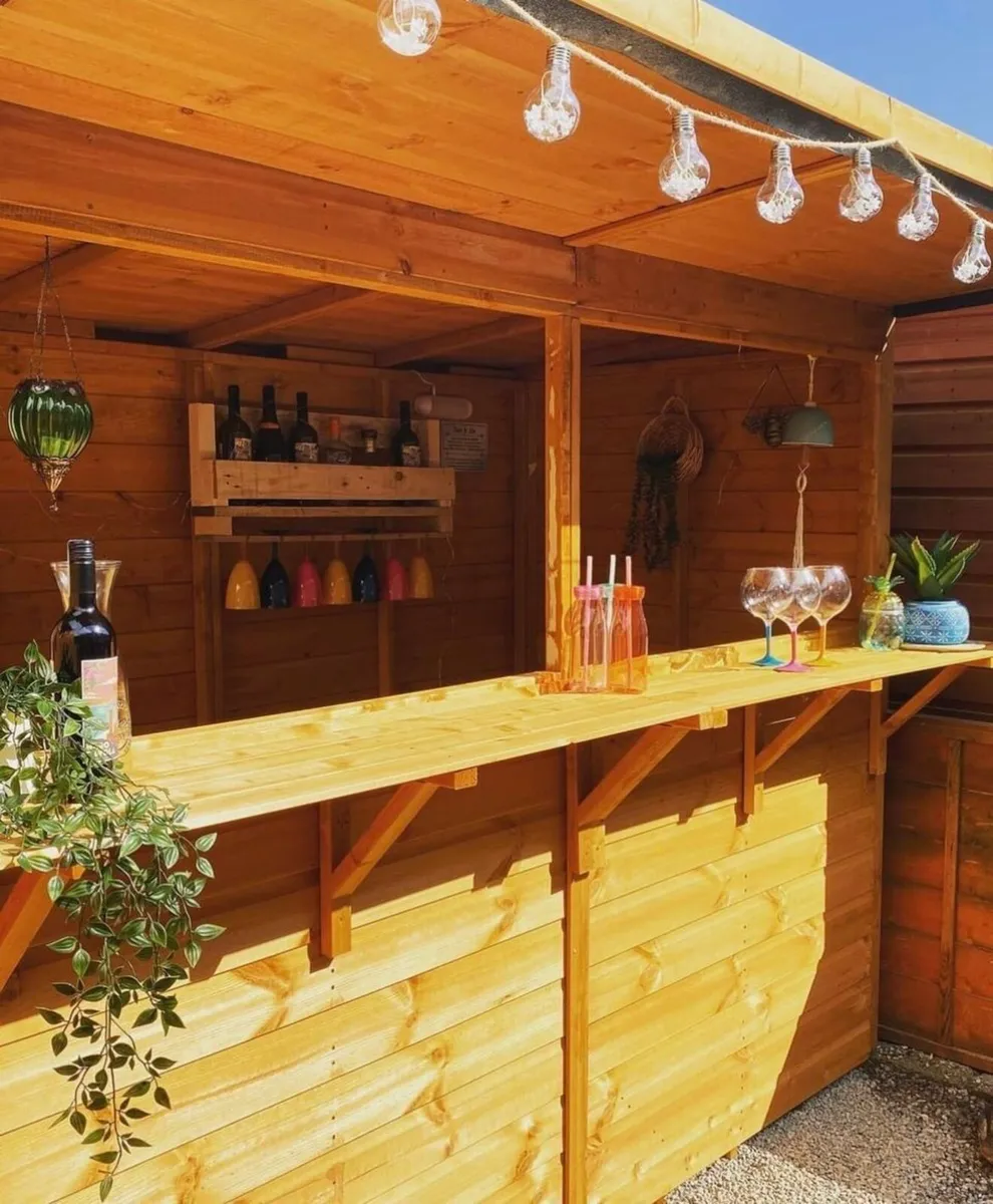 10x4 Timber Garden Pub Bar / Shop Shed . In Stock - Image 4