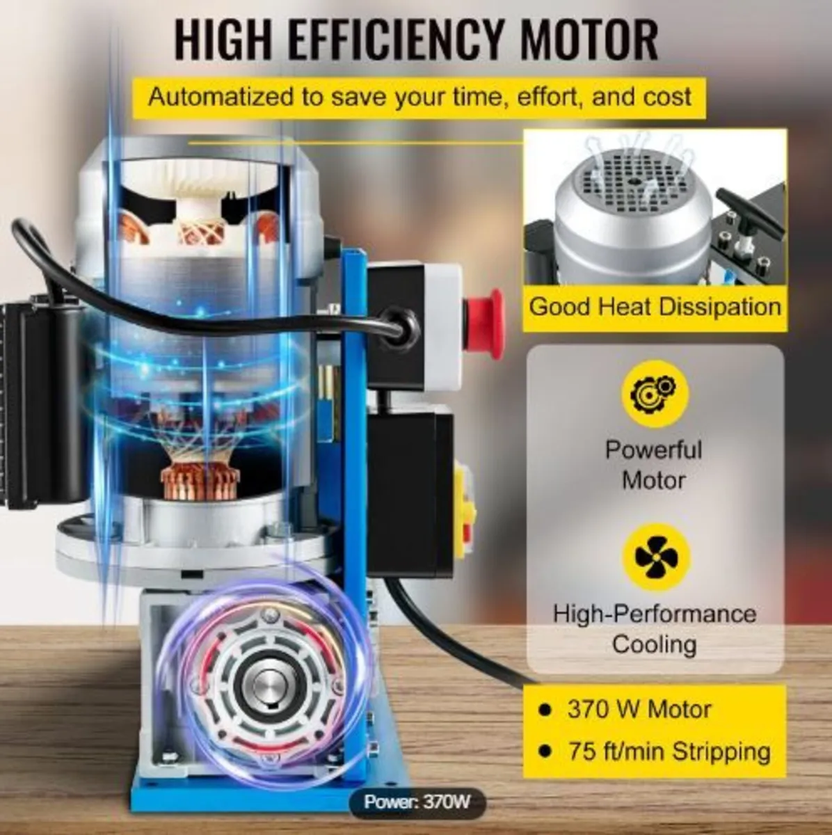 Electric Wire Stripping Machine, 1.5-38 mm - Image 3
