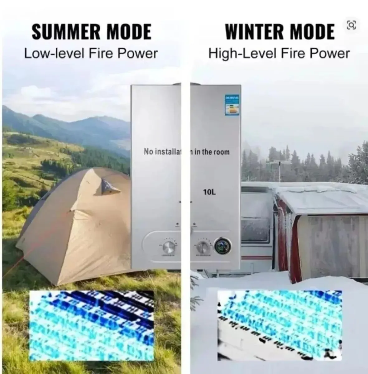 Gas Water Heater 10L LPG Heater Campervan - Image 3