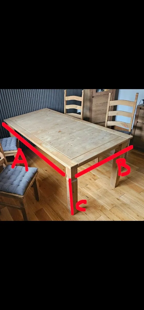 Large table and chairs - Image 1