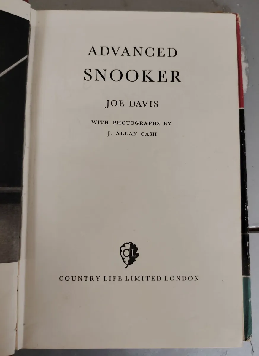 RARE 1954 Advanced Snooker Joe Davis 1st Ed - Image 3