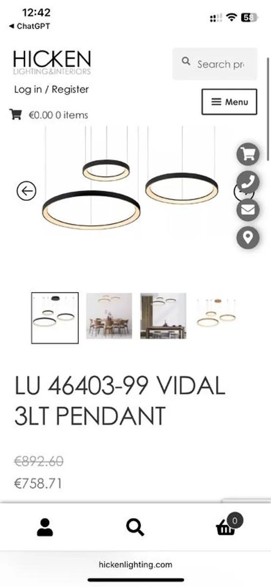 Lucide Vidal 3-Light LED Pendant - Image 3