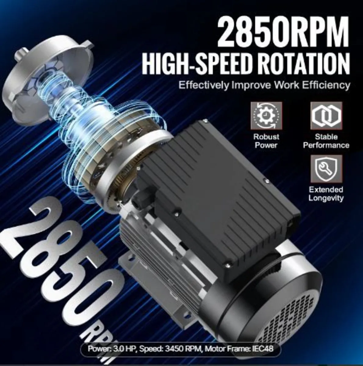 2.2KW Electric Motor 2800 rpm, AC 220~240V - Image 1