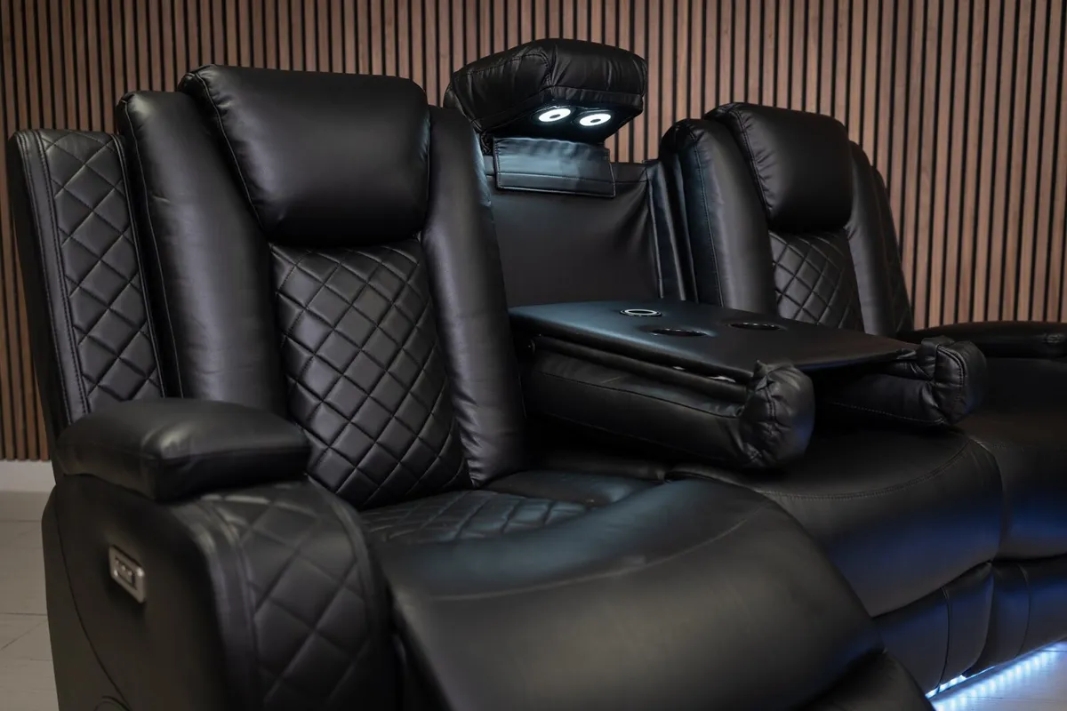 Ashbyrne Electric Leather Recliner Sofa Set - Image 3