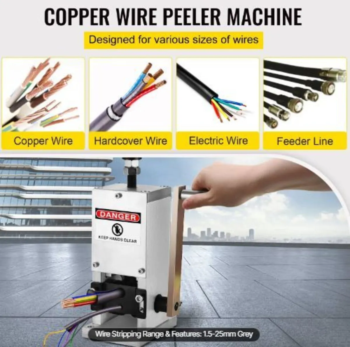 Wire Stripping Tool 1.5-25mm Cable Wire Stripping - Image 2