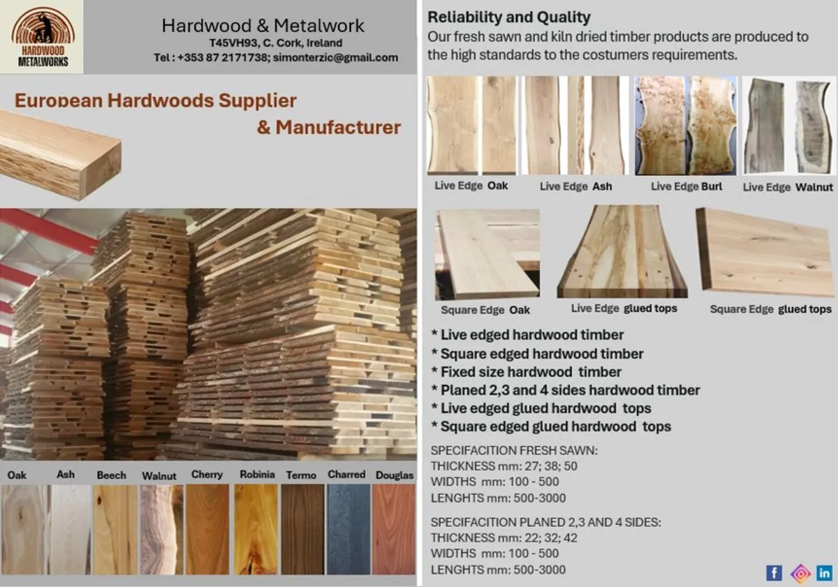 Oak Timber-Table Tops-Shelves-Mantels-Brackets - Image 2