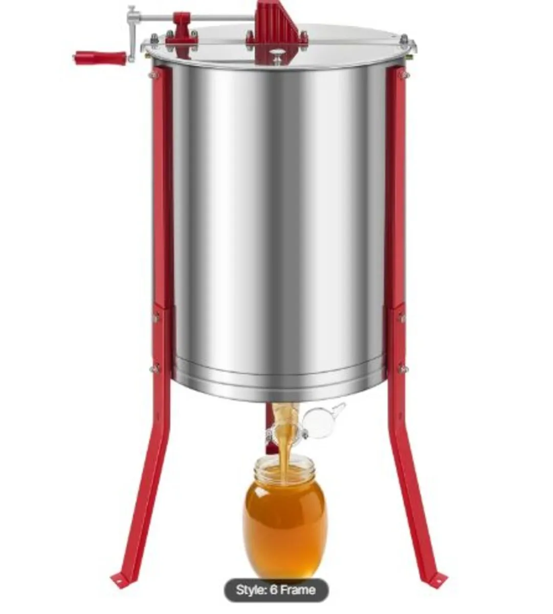 Honey Extractor, 6 Frame Manual Honey Spinner - Image 1
