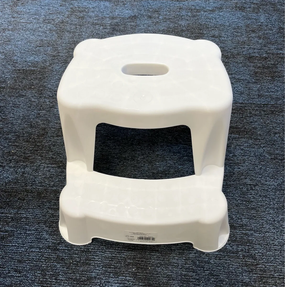 2 Step White Plastic Stool - Image 1