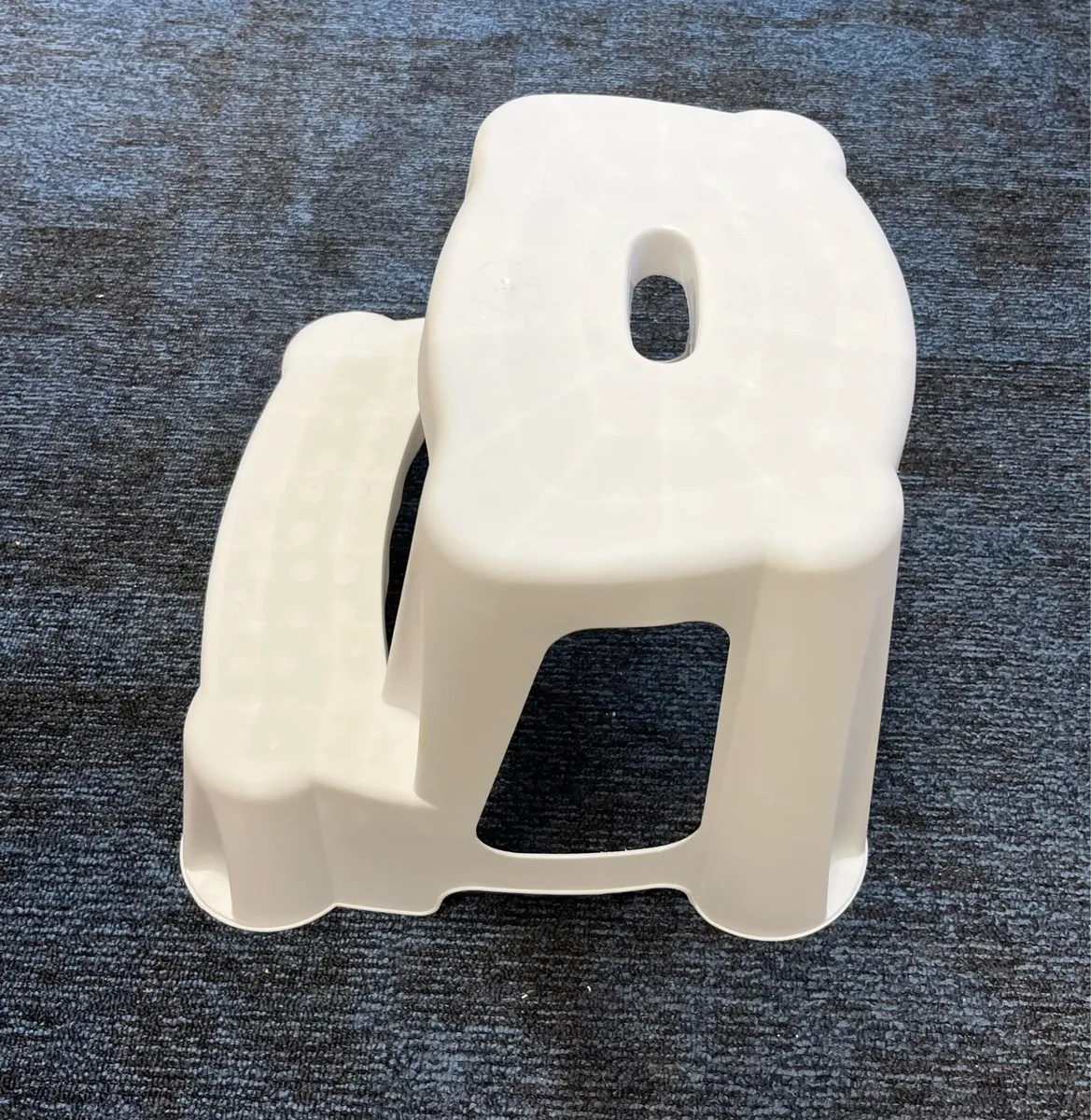 2 Step White Plastic Stool - Image 2