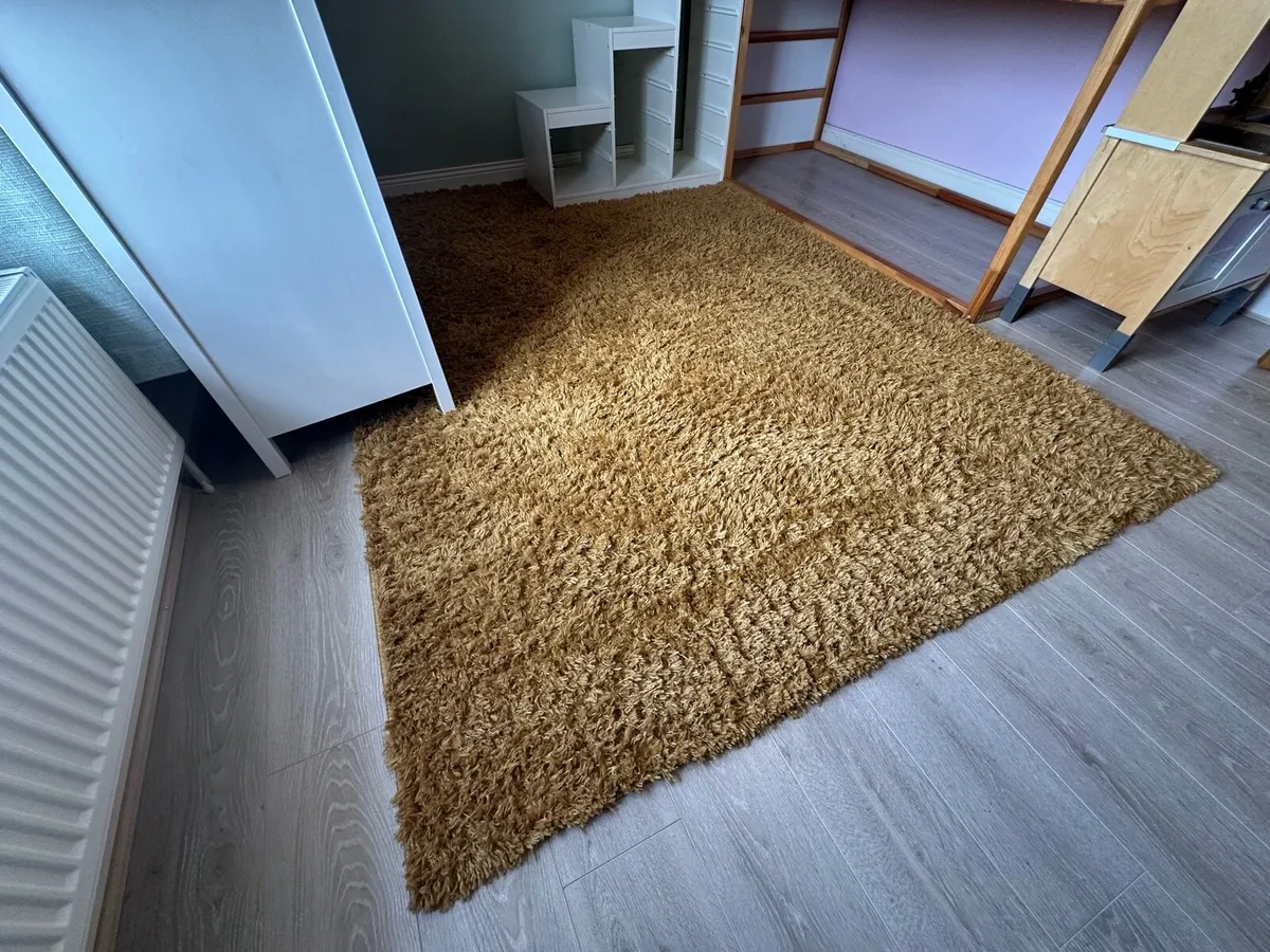 Shaggy ochre rug from Kukoon Rugs - Image 2