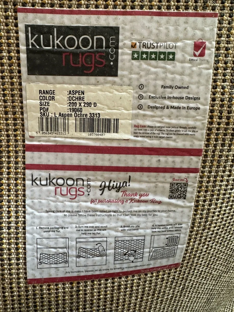 Shaggy ochre rug from Kukoon Rugs - Image 4