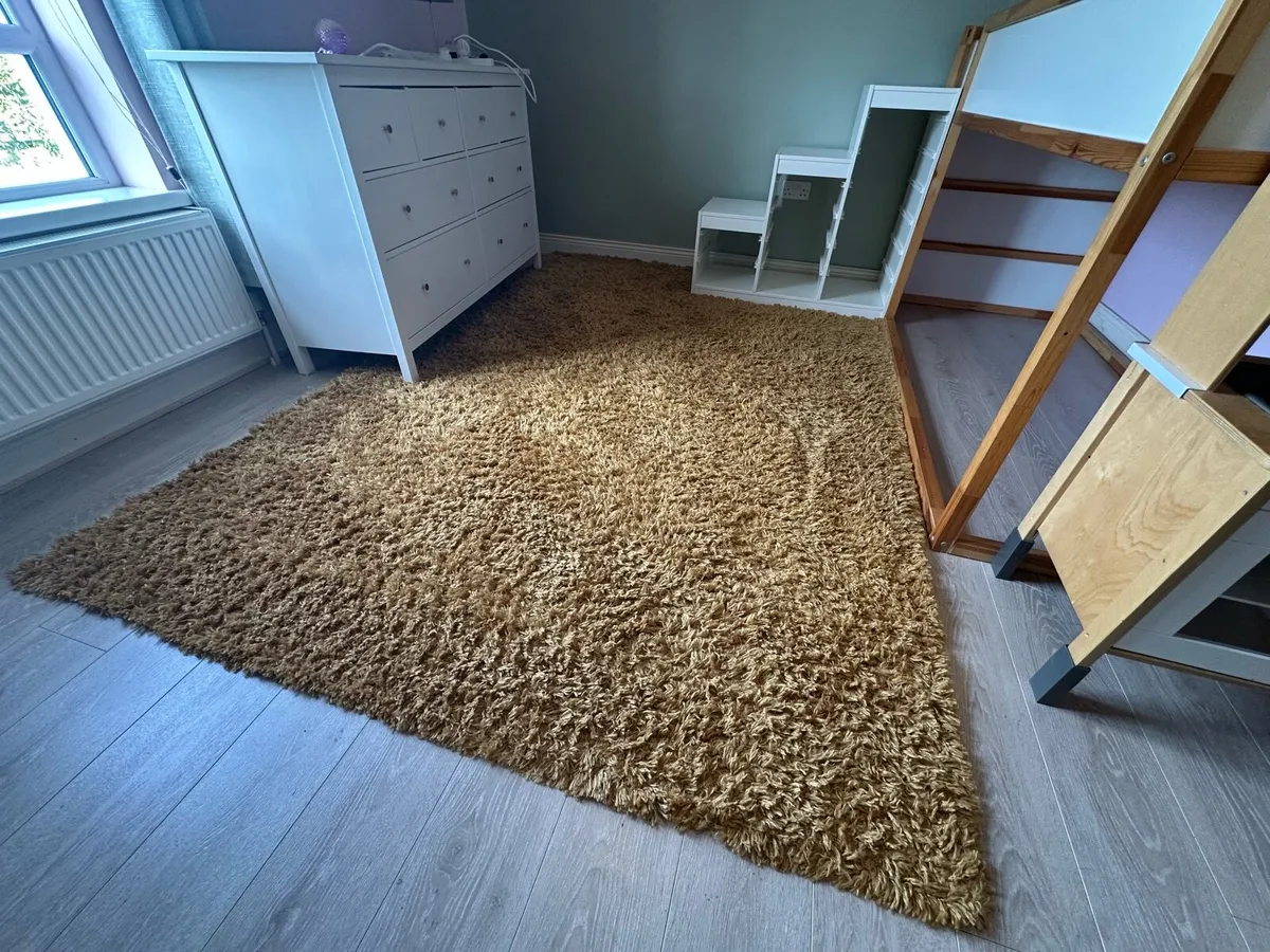 Shaggy ochre rug from Kukoon Rugs - Image 3