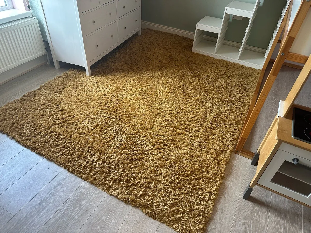 Shaggy ochre rug from Kukoon Rugs - Image 1