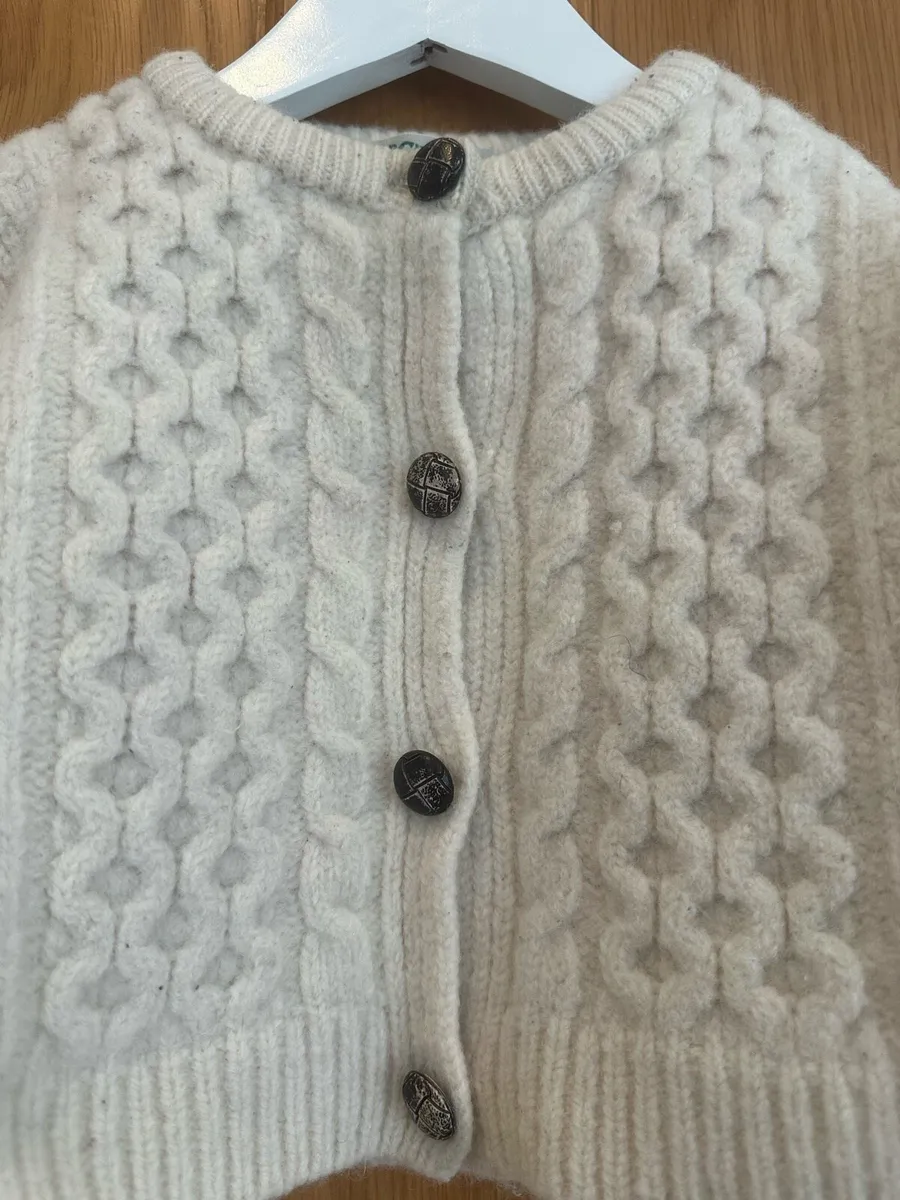 Baby Aran Knit Cardigan - Image 3