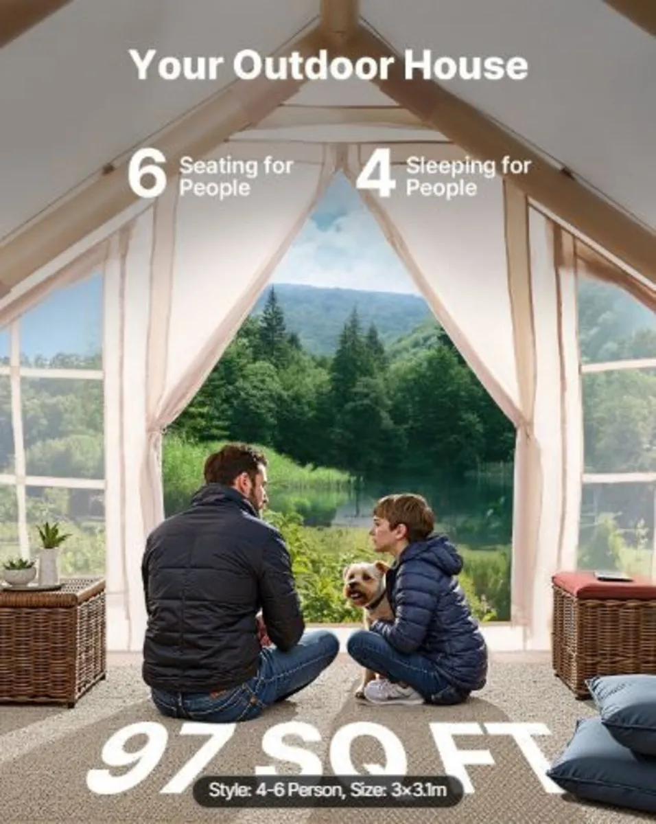 Inflatable Tents for Camping, 4-6 Person - Image 3