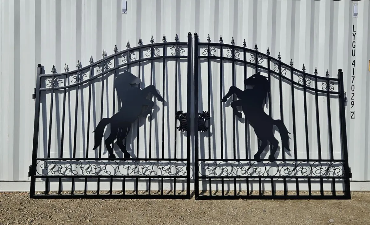New 14ft Double Iron Gate **Online Auction** - Image 1