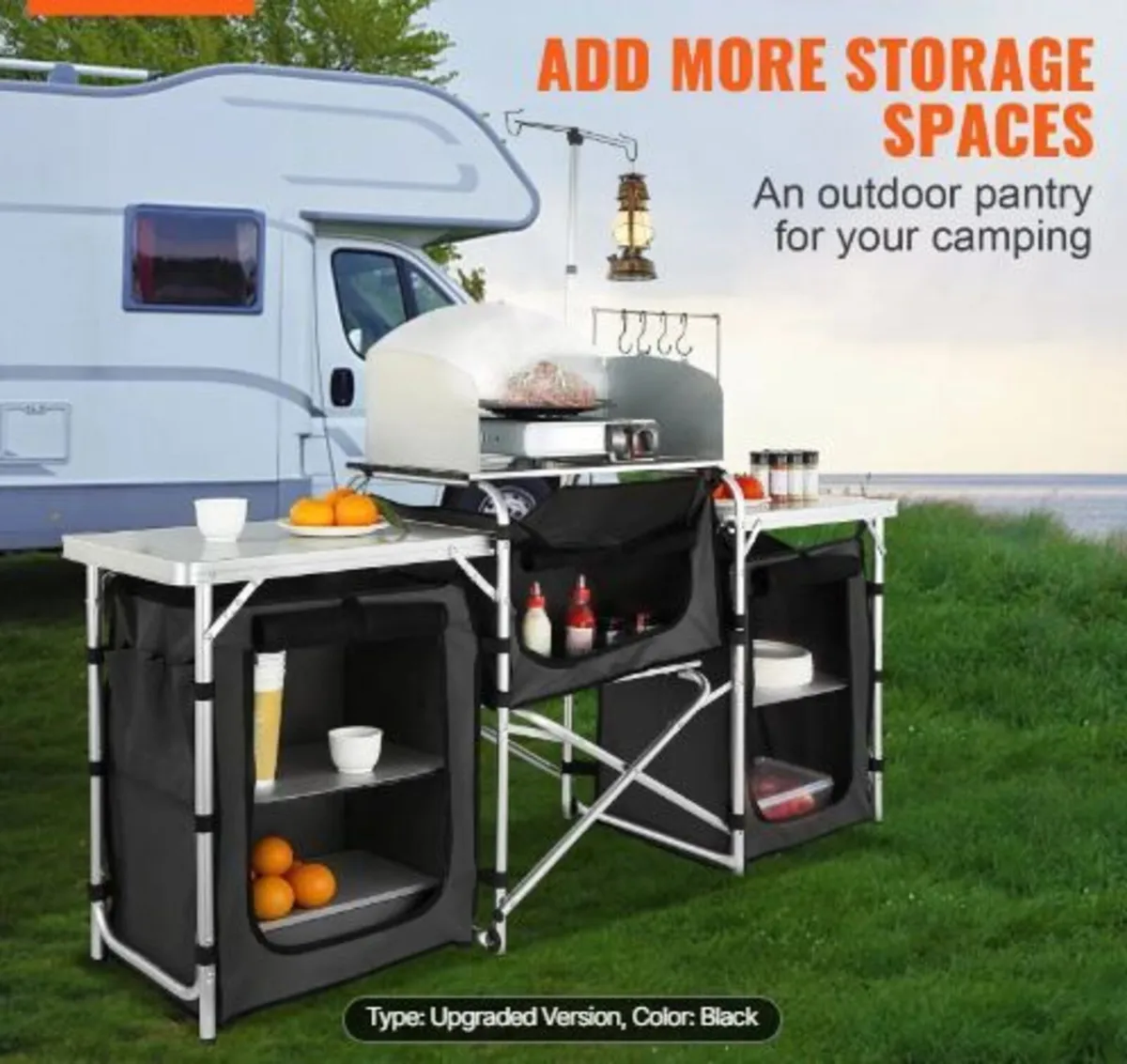 Camping Kitchen Table, Folding Outdoor - Image 1