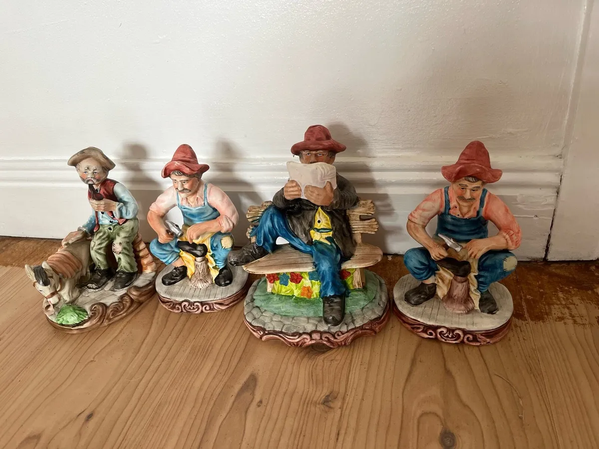 Vintage Capodimonte Style Hobo / Trade Workerx4 - Image 2