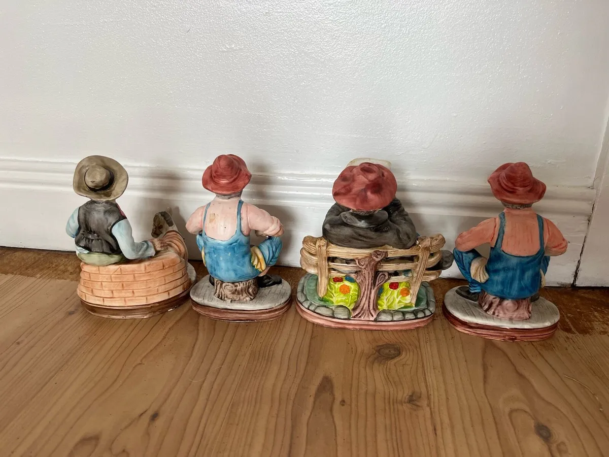 Vintage Capodimonte Style Hobo / Trade Workerx4 - Image 3