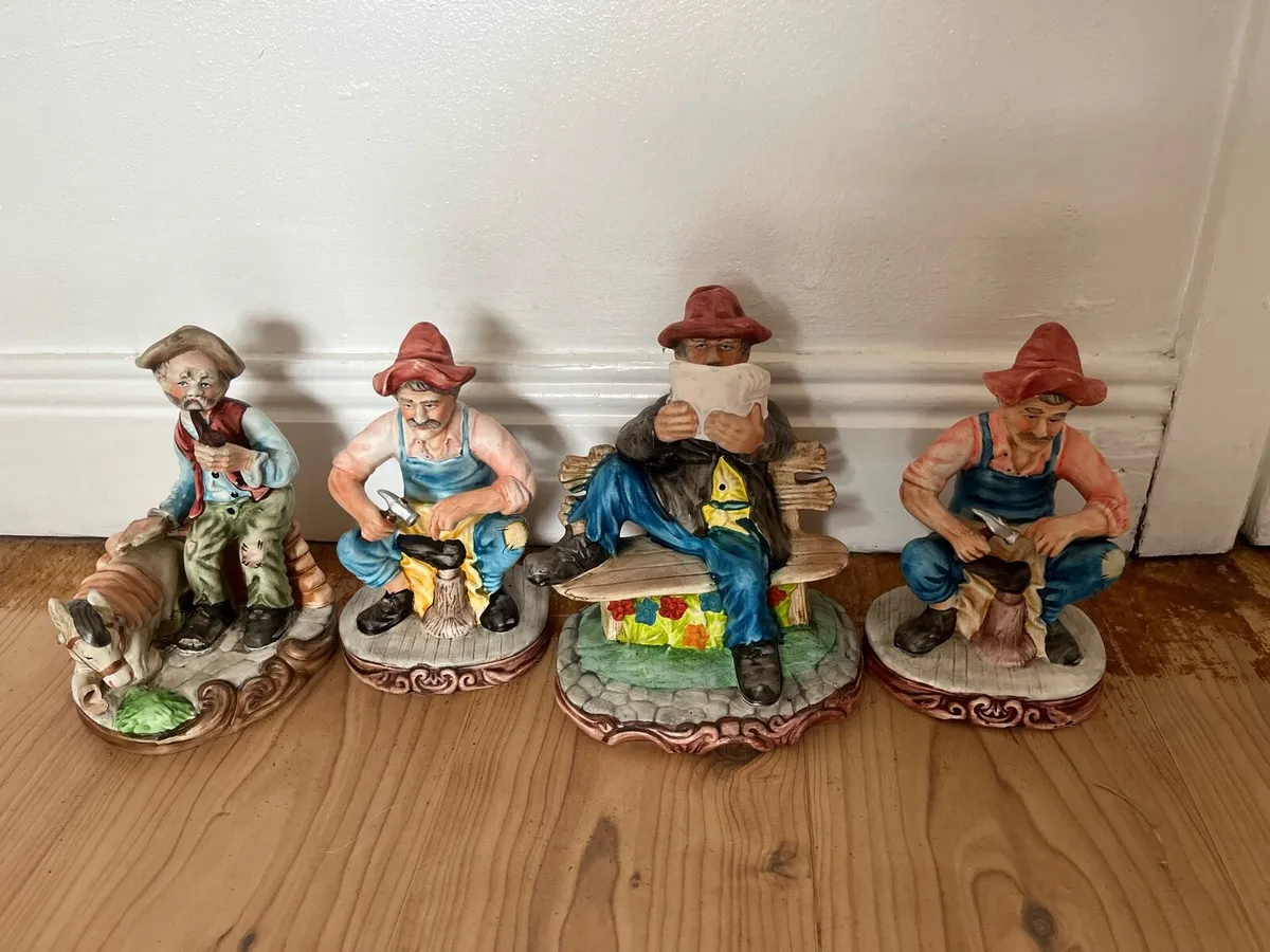 Vintage Capodimonte Style Hobo / Trade Workerx4 - Image 1