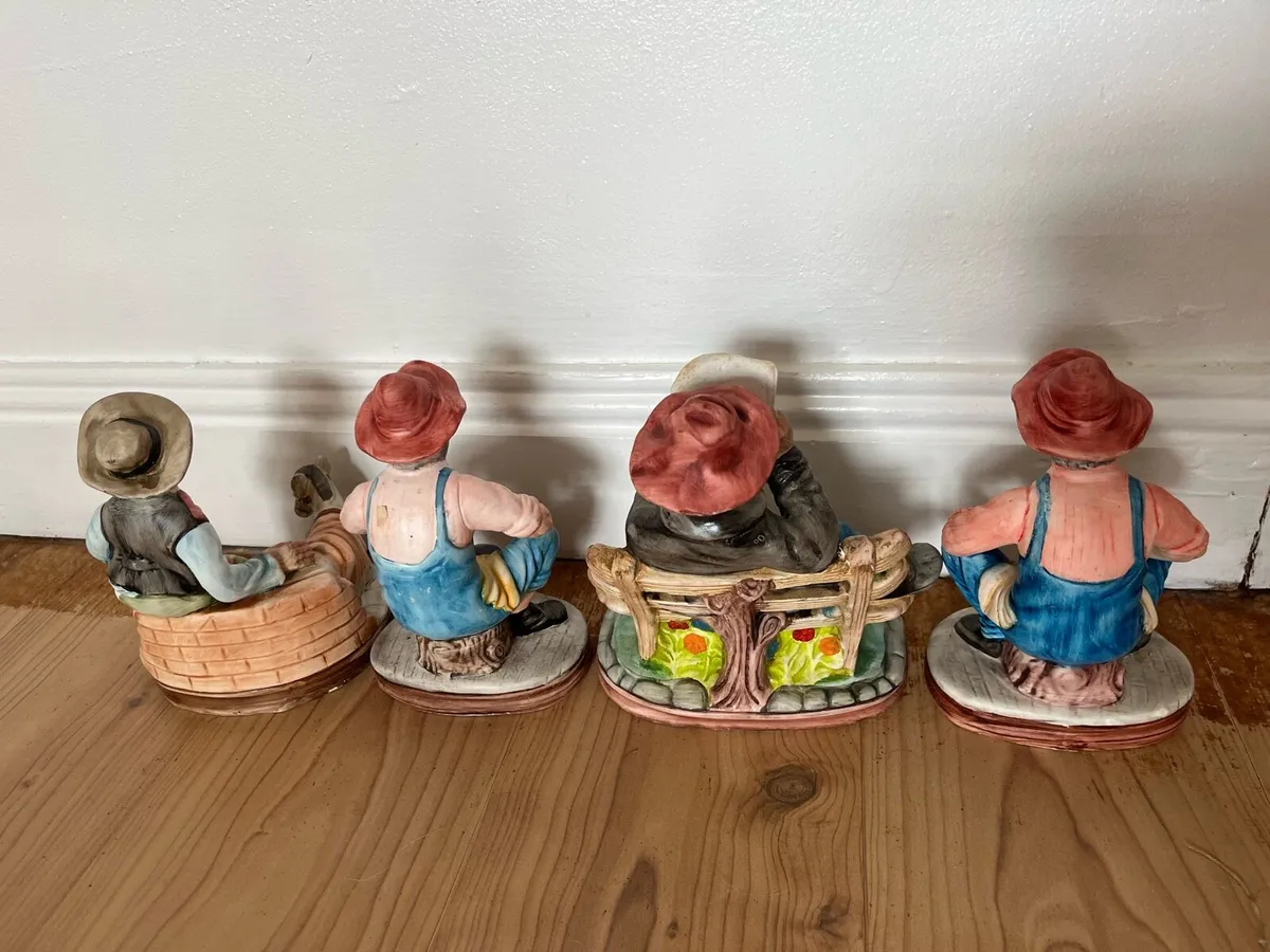 Vintage Capodimonte Style Hobo / Trade Workerx4 - Image 4