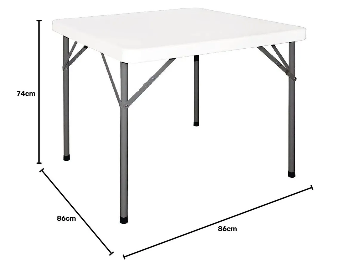 Square Foldaway Table 3FT 740x860x860MM - Image 3