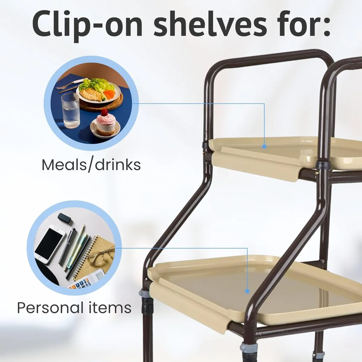 Shelf Mobility Trolley Walking Zimmer Frame - Image 3